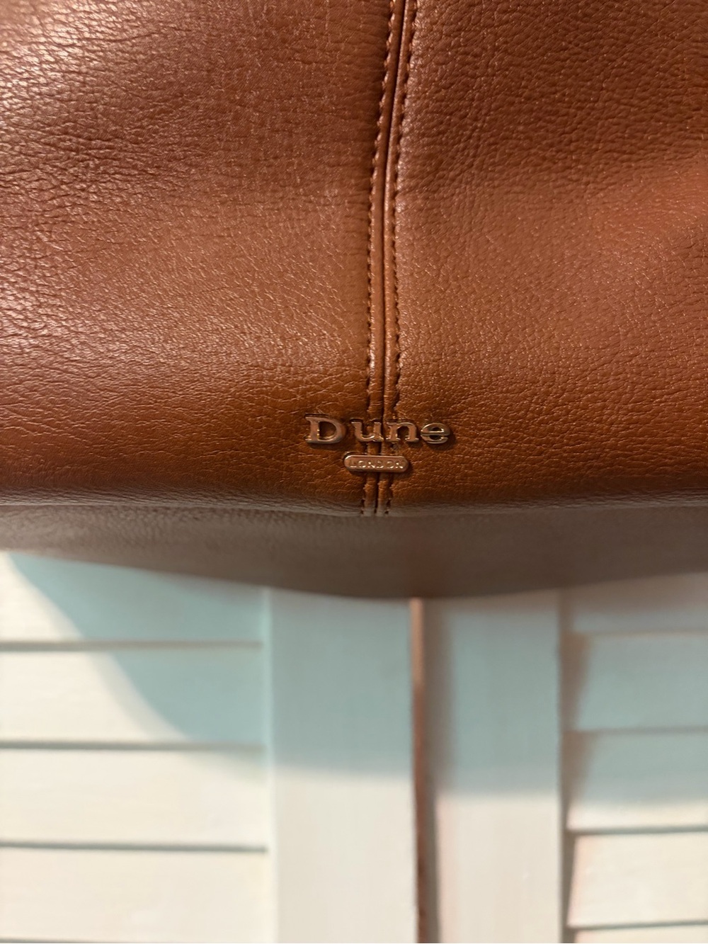 Dune London Brown Leather Shoulder Bag with Tassel - Picture 2 of 6